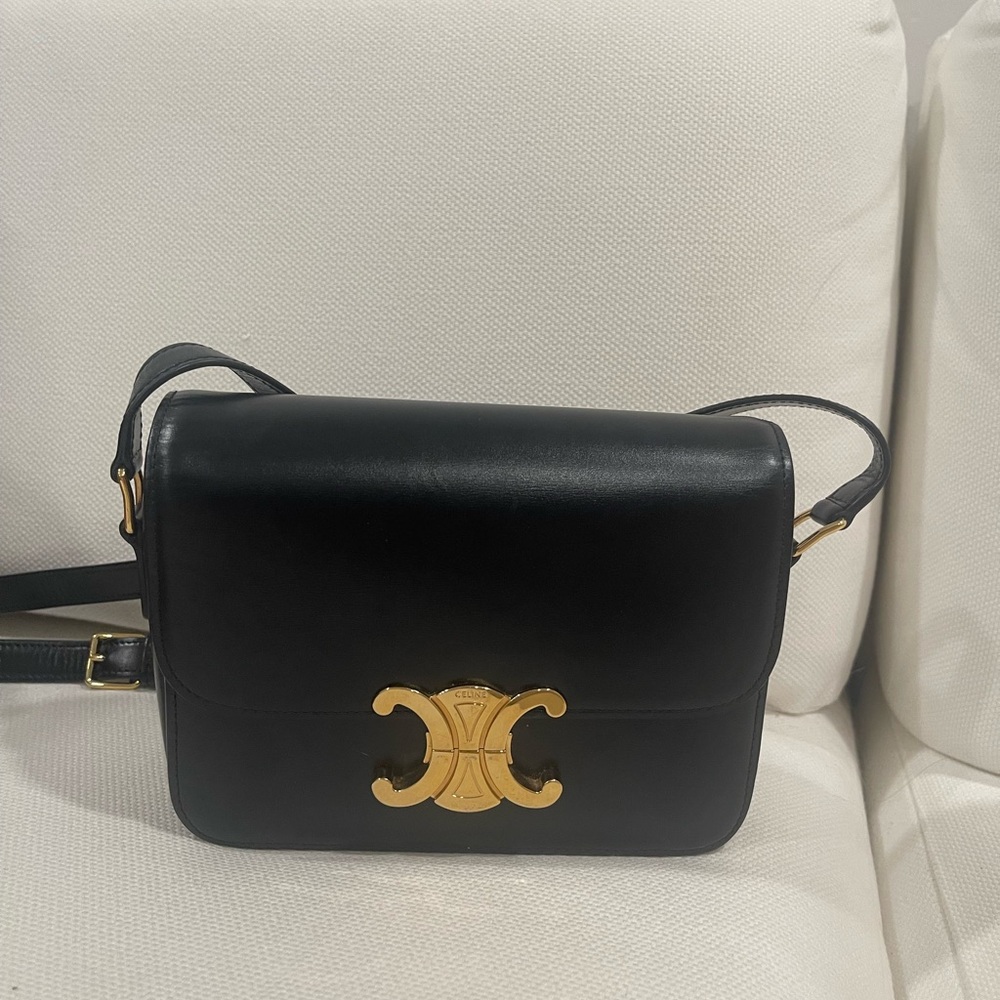 Celine Teen Triomphe bag in black
